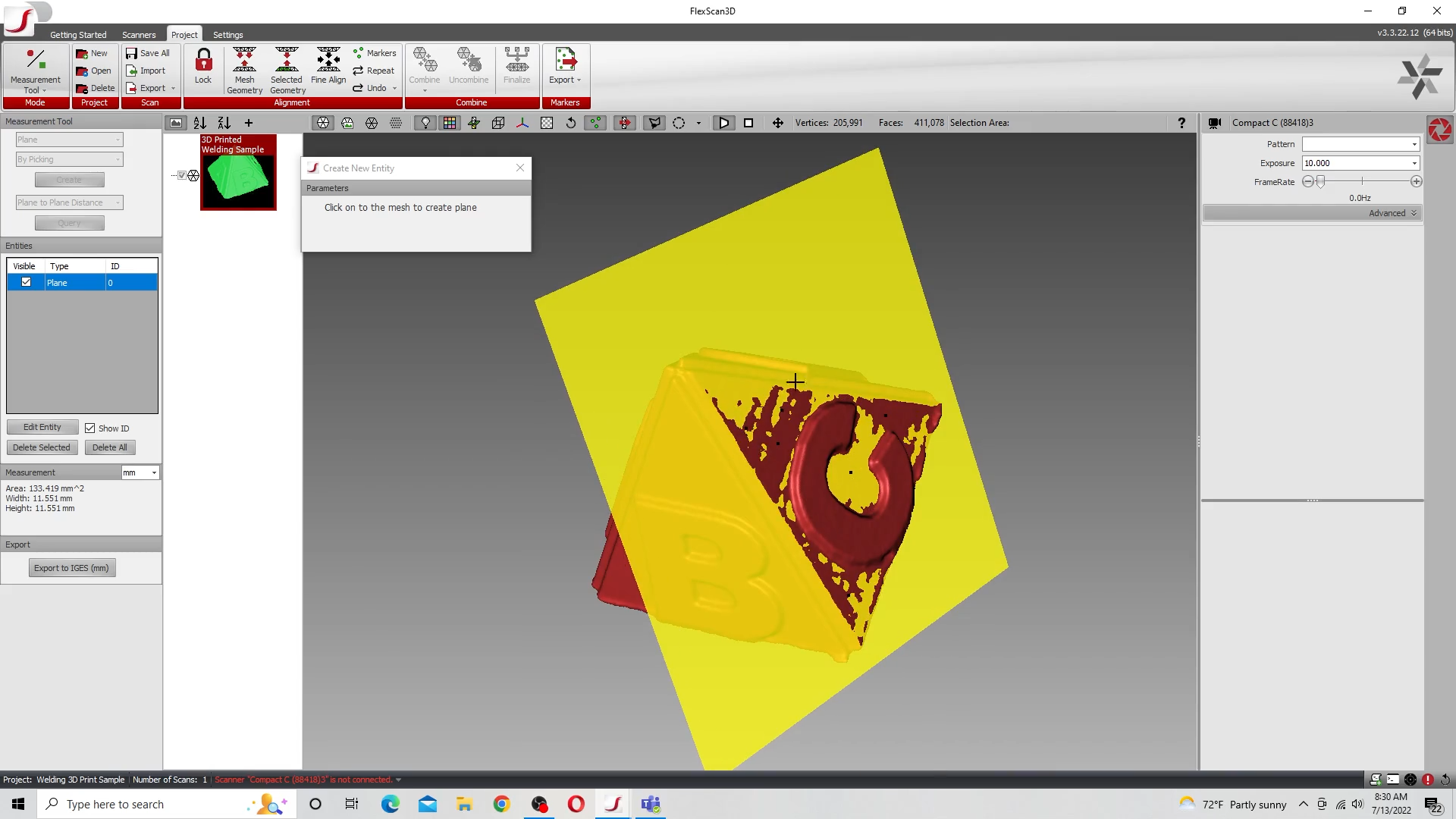 Calculating Angles in FlexScan3D TPKControls